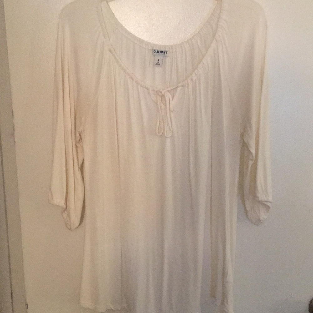 Old Navy cream tunic shirt